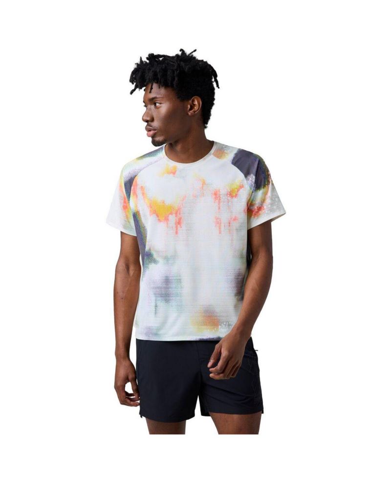 Men's Wasatch Adventure Run Crewneck Drop-Needle Grid Knit T-Shirt