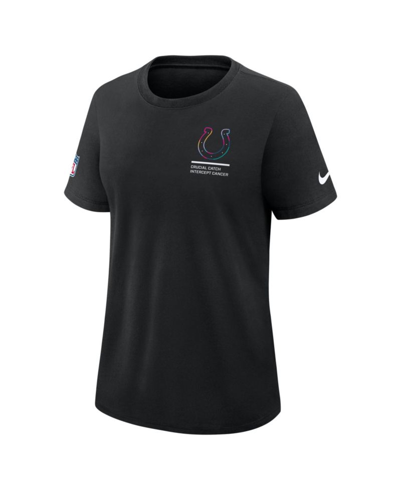 Women's Black Indianapolis Colts 2025 NFL Crucial Catch Tri-Blend Dri-FIT T-Shirt