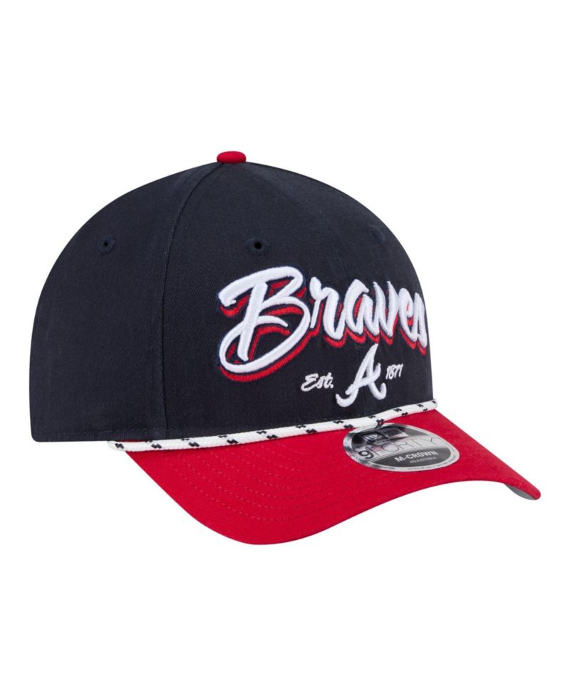 Men's Navy/Red Atlanta Braves Team Loyal 9FORTY M-Crown Adjustable Hat