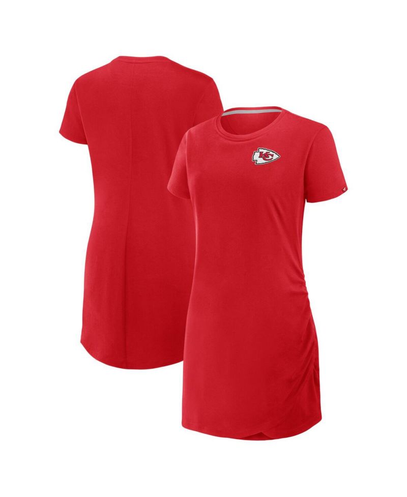 Women's Red Kansas City Chiefs Level Up Relaxed Fit Drape Dress