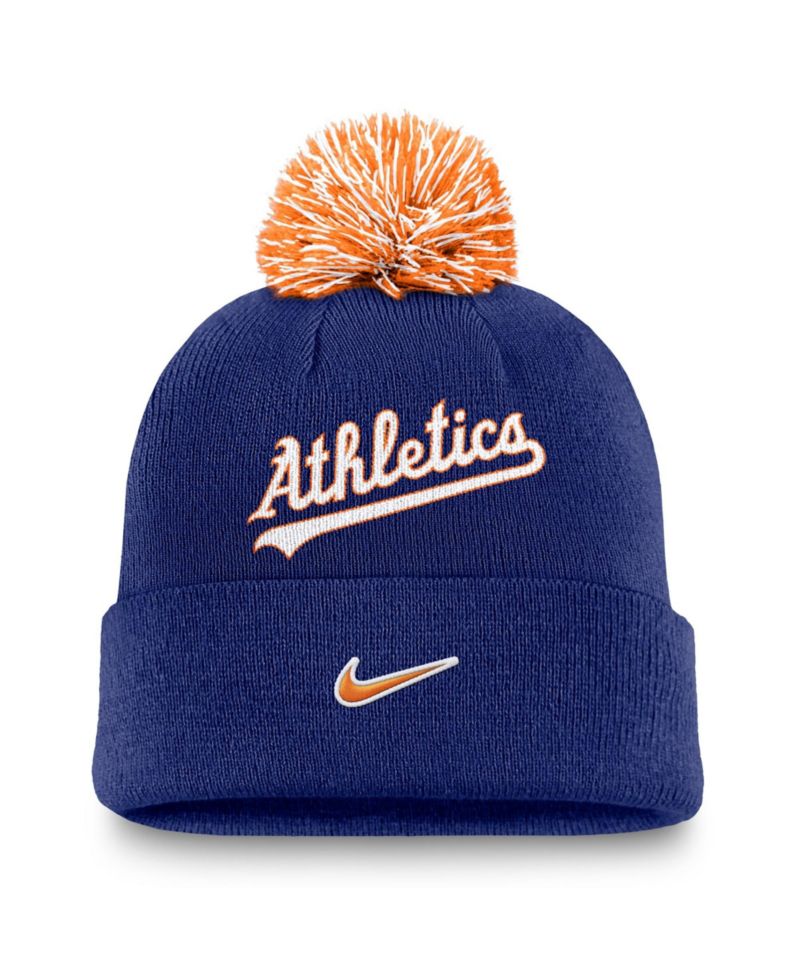 Men's Royal Athletics Peak Cuffed Knit Hat with Pom