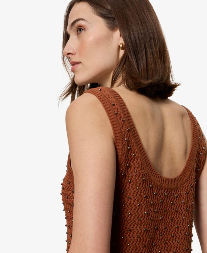 Women's Dune Studded Scoop Neck Sweater