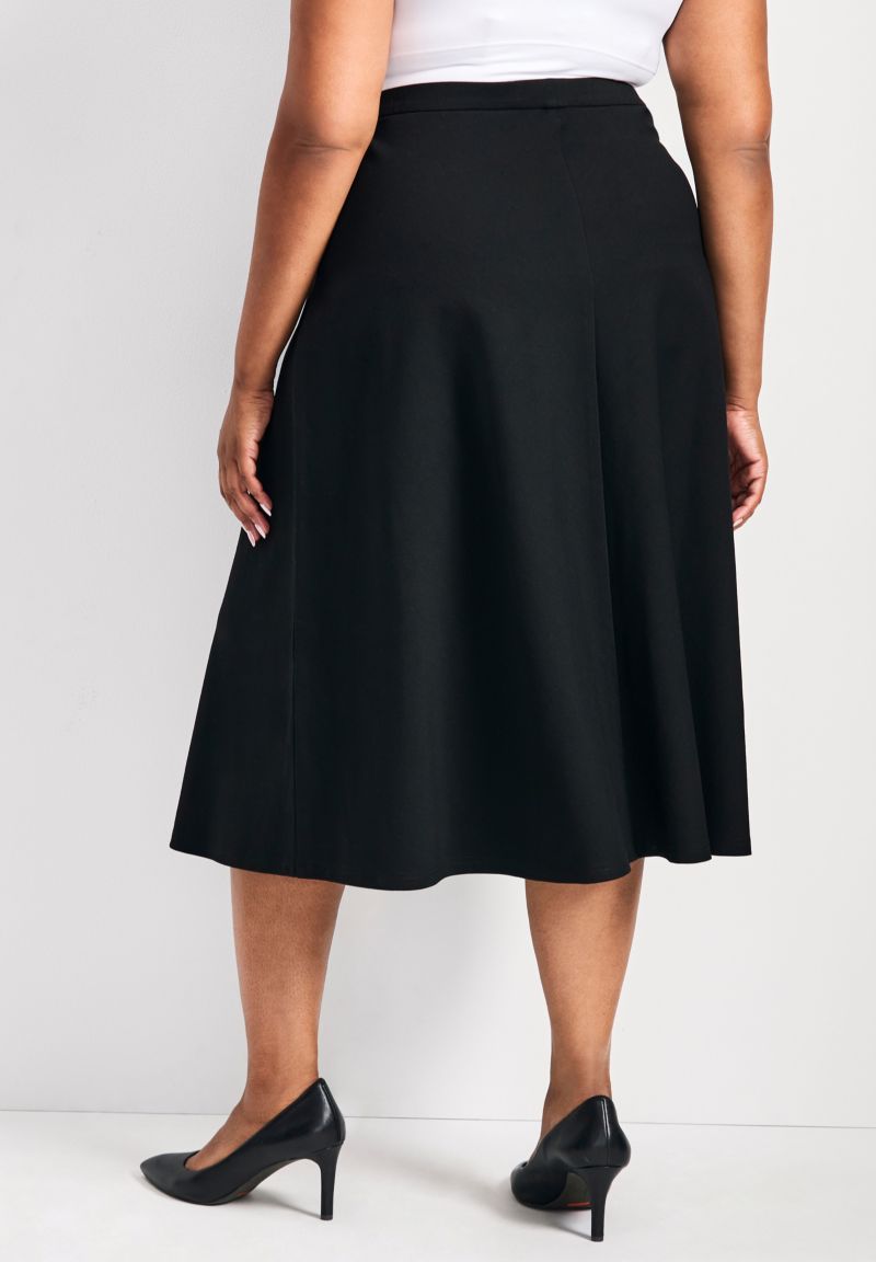 Women's Plus Size Jada Ponte Swing Skirt