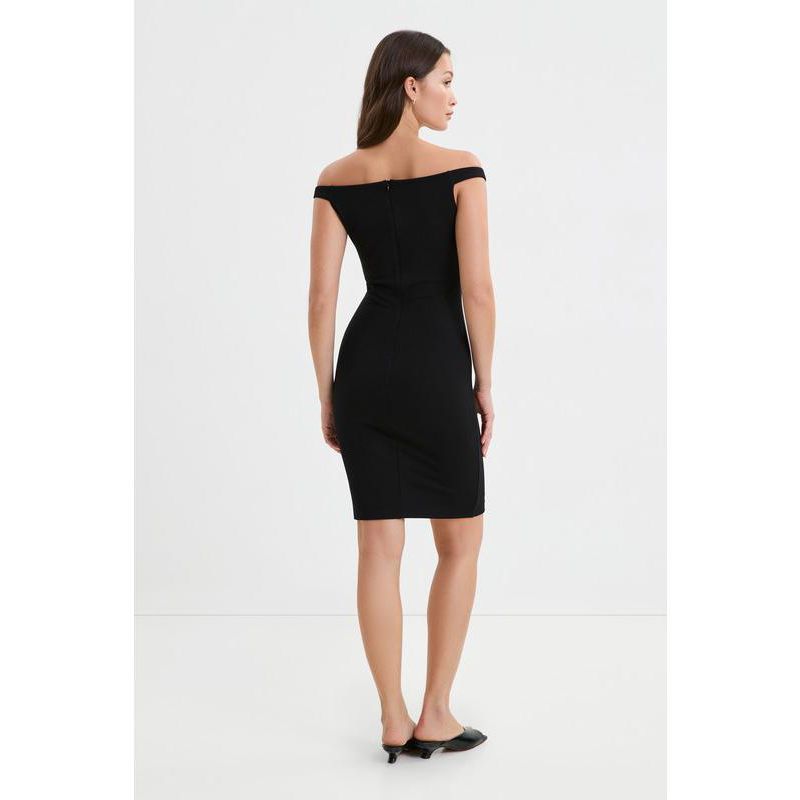 Women's Eliana Boat-Neck Off-Shoulder Knee-Length Pencil Dress
