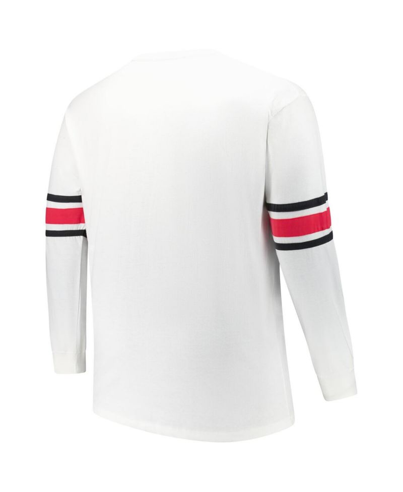 Men's White San Francisco 49ers Big & Tall Premier Brex Long Sleeve T-Shirt