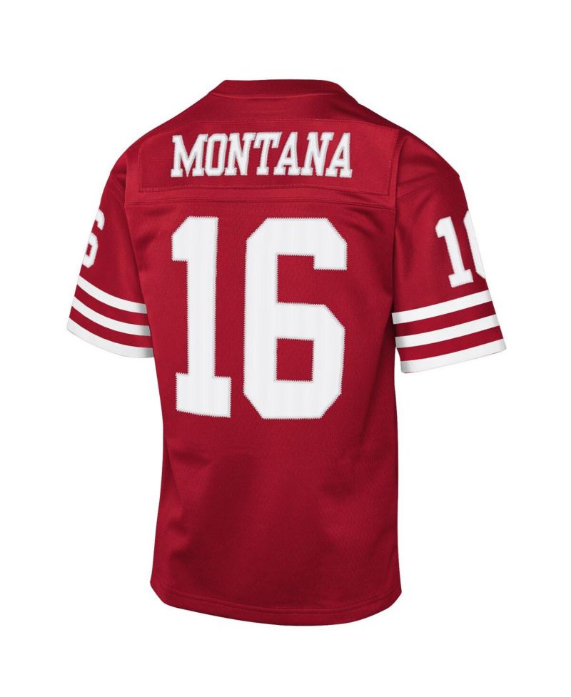 Big Boys and Girls Joe Montana Scarlet San Francisco 49ers 1990 Throwback Fashion Jersey