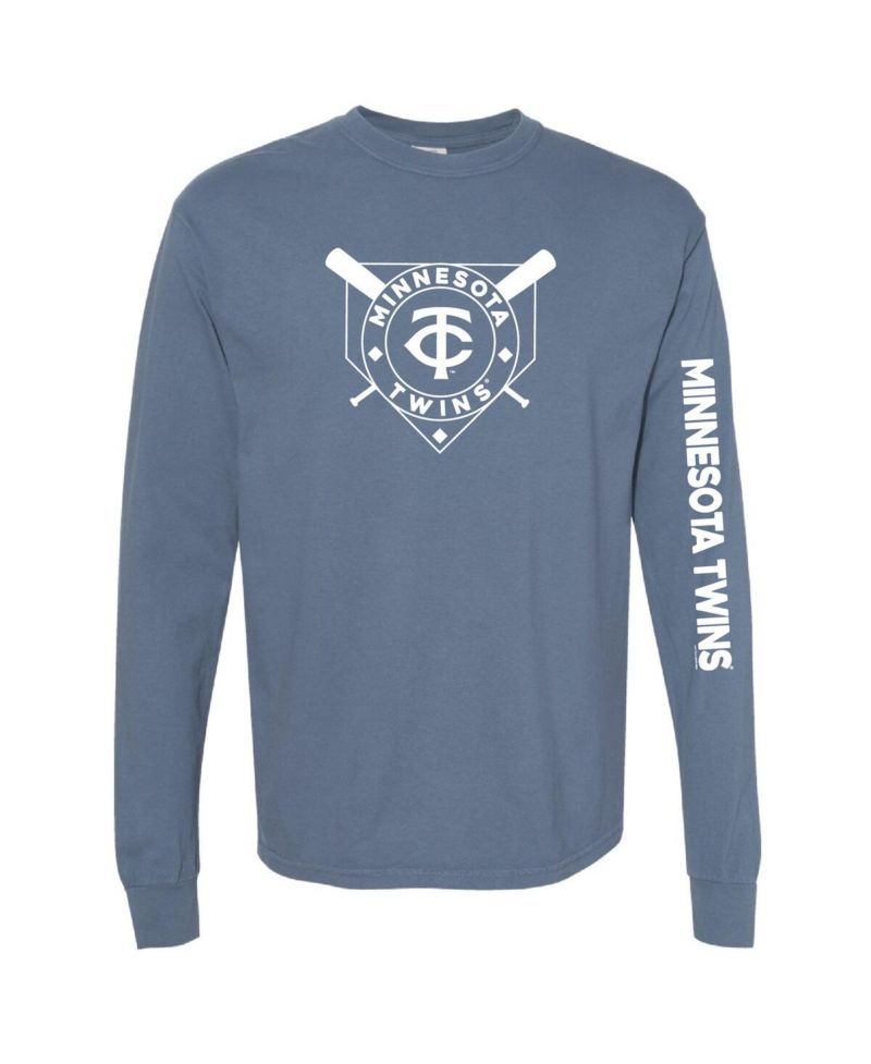 Women's Navy Minnesota Twins Pigment Dye Long Sleeve T-Shirt