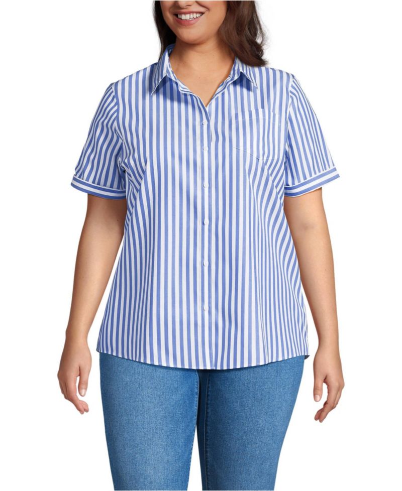 Plus Size Wrinkle Free No Iron Shirt