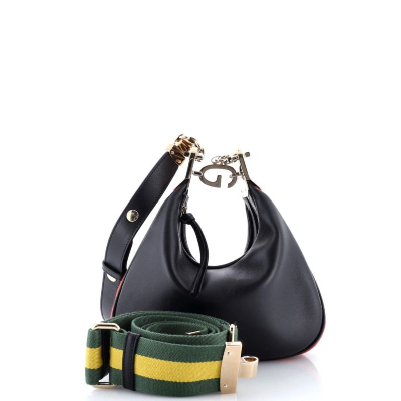 Small Attache Shoulder Bag Leather