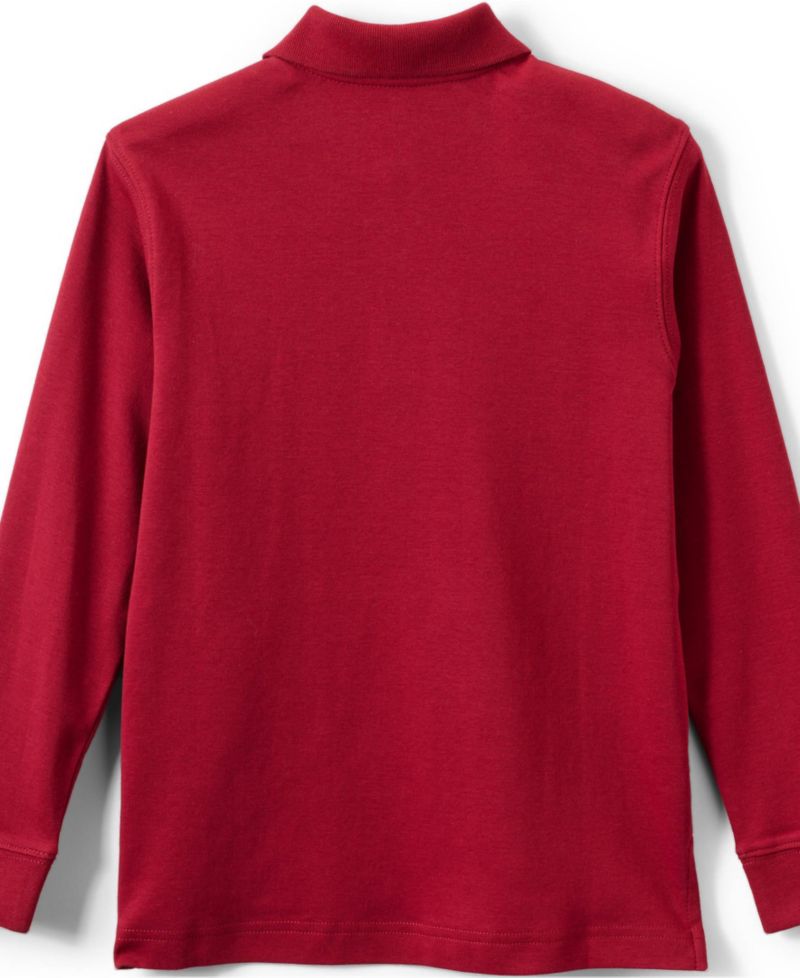 Kids Long Sleeve Interlock Polo Shirt