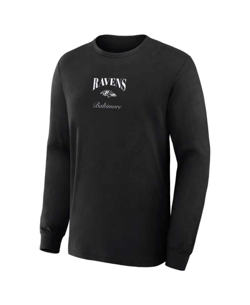 Men's Baltimore Ravens Midnight Falls Long-Sleeve Graphic T-Shirt