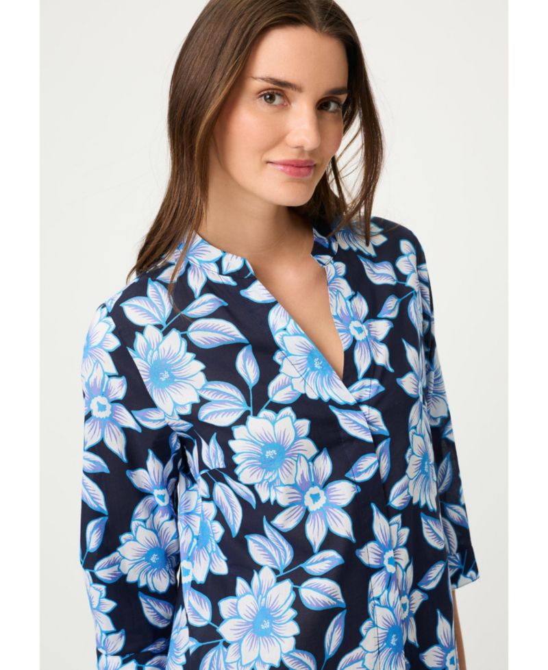 Women's Floral Tunic Shirt Dress