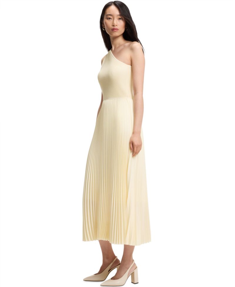 BOSS by Women's Skirt Rib-Knit One-Shoulder Dress