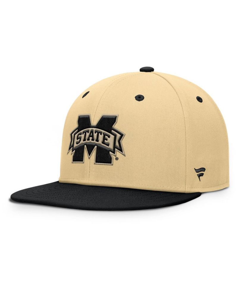Men's Khaki/Black Mississippi State Bulldogs Balance Fitted Hat
