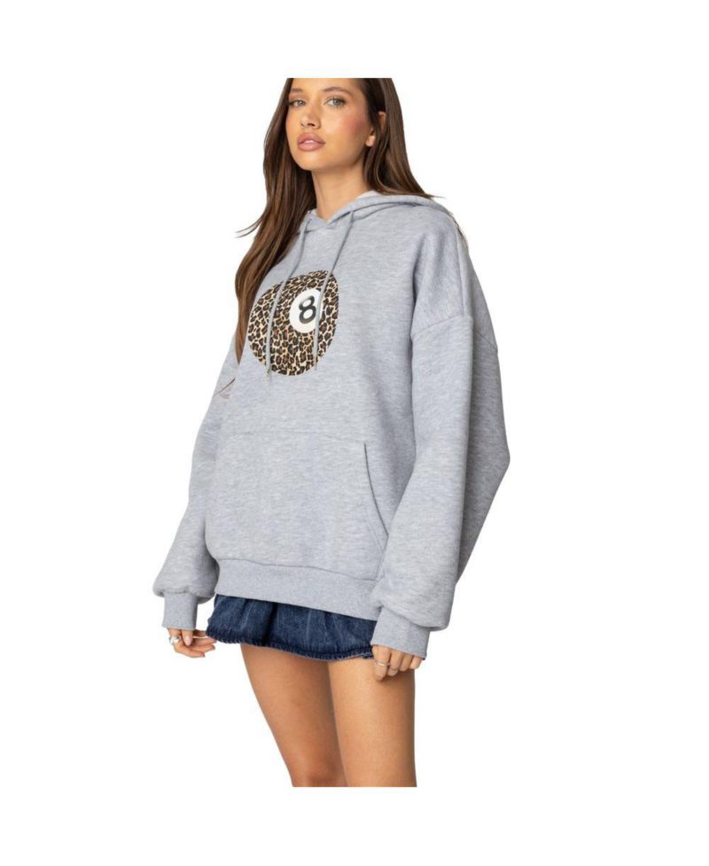 Women's Leopard 8 Oversized Hoodie