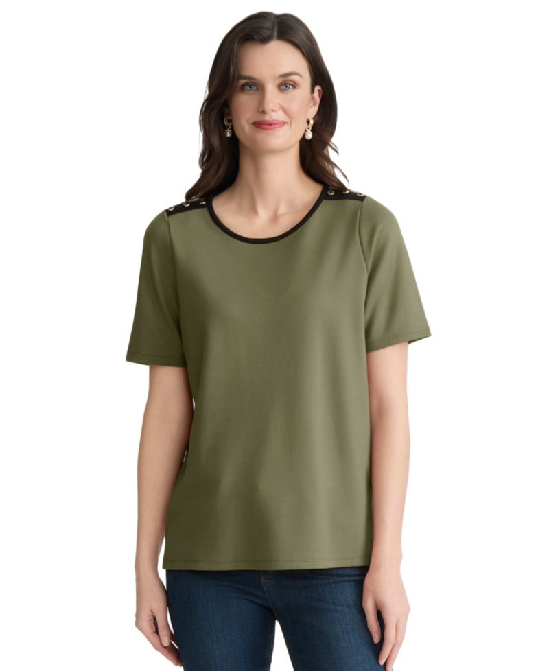 Petite Drop Shoulder Top