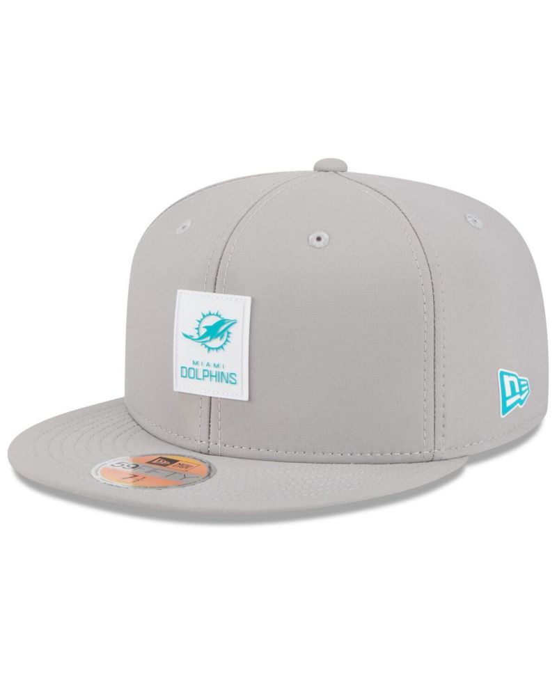 Men's Gray Miami Dolphins 2025 Sideline 59FIFTY Fitted Hat