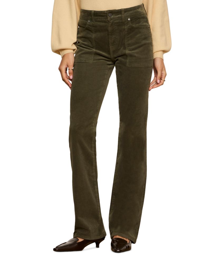 Petite Play Date High-Waist Bootcut Corduroy Pants