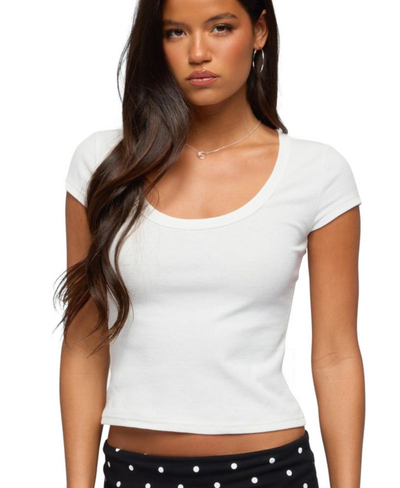Women's Pamela Ribbed Scoop Neck T Shirt