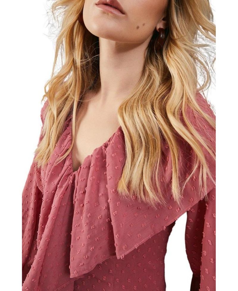 Women's Dobby Chiffon Midi Dress