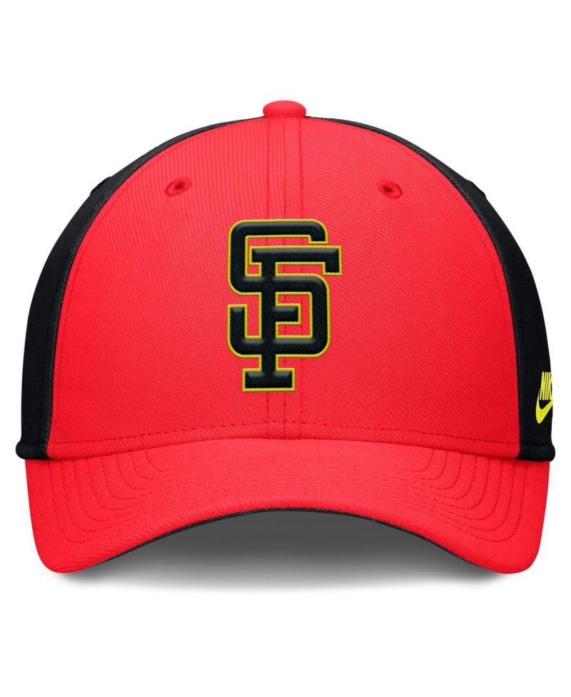 Men's Crimson/Black San Francisco Giants Neon 90s Rise Swoosh Flex Hat