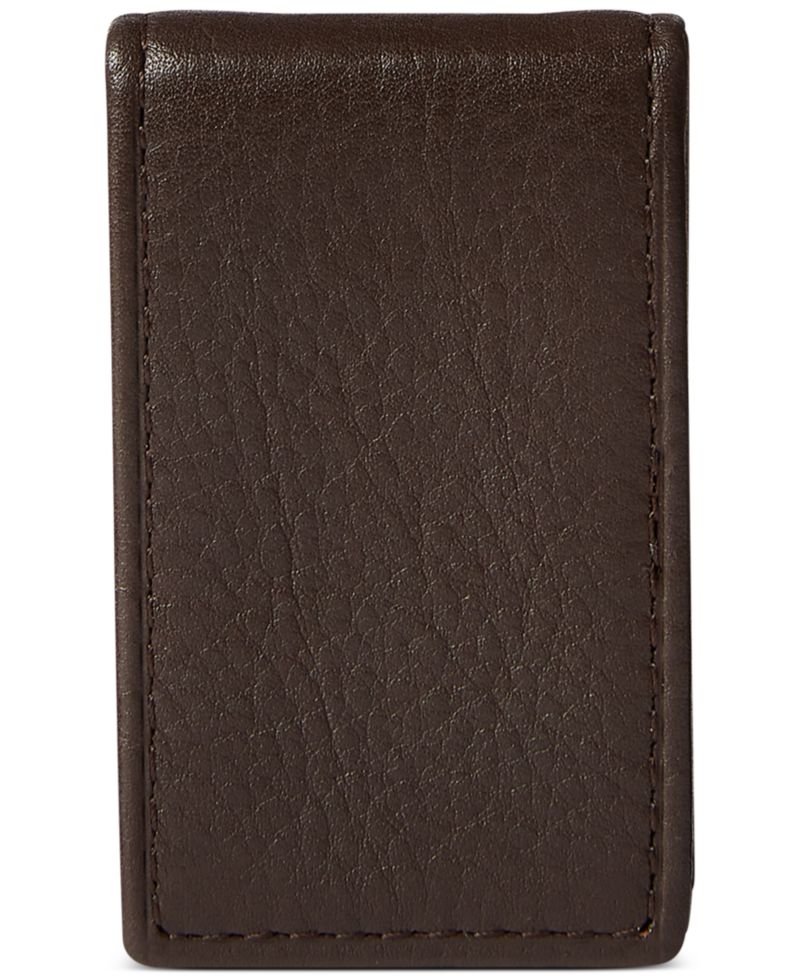 Men's Pebbled Leather Money Clip