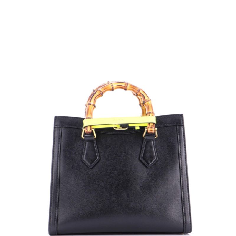 Small Diana NM Bamboo Handle Tote Leather