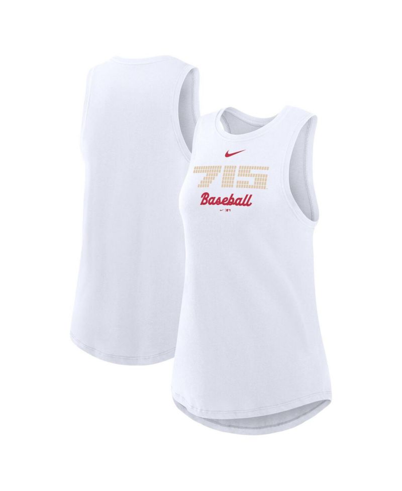 Women's White Atlanta Braves City Connect Tricode High Neck Performance Tank Top