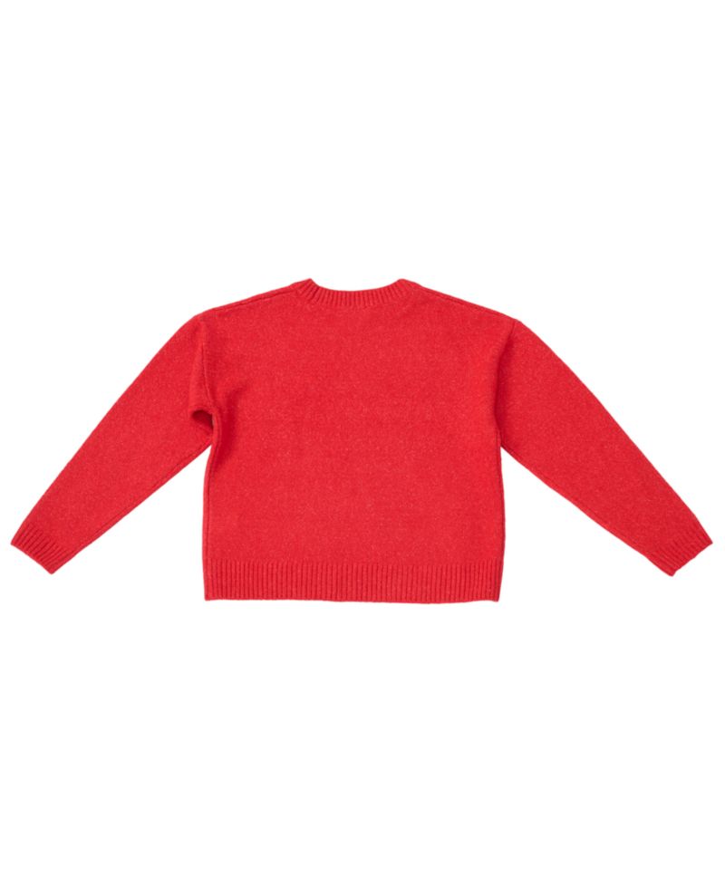 Girls' 7-16 Long-Sleeve Crewneck Sequin-Bow Sweater
