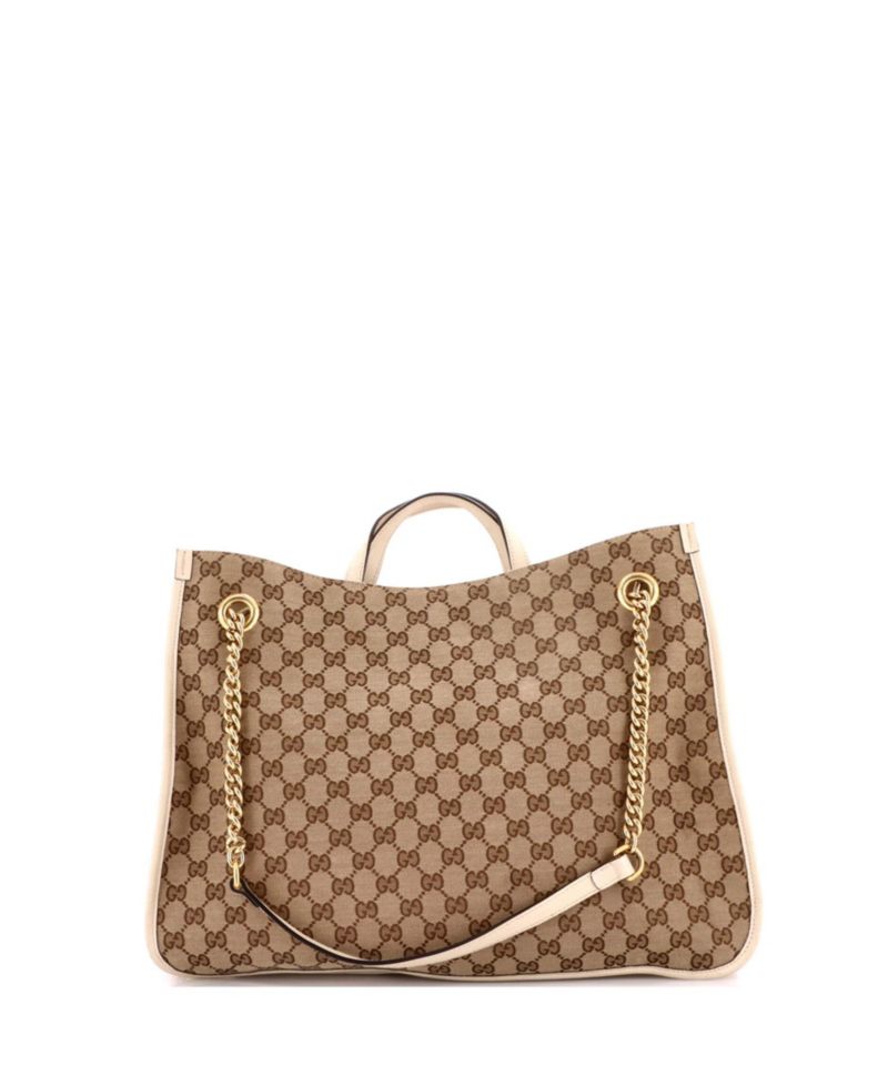 Large Horsebit 1955 Chain Tote GG Canvas with Leather