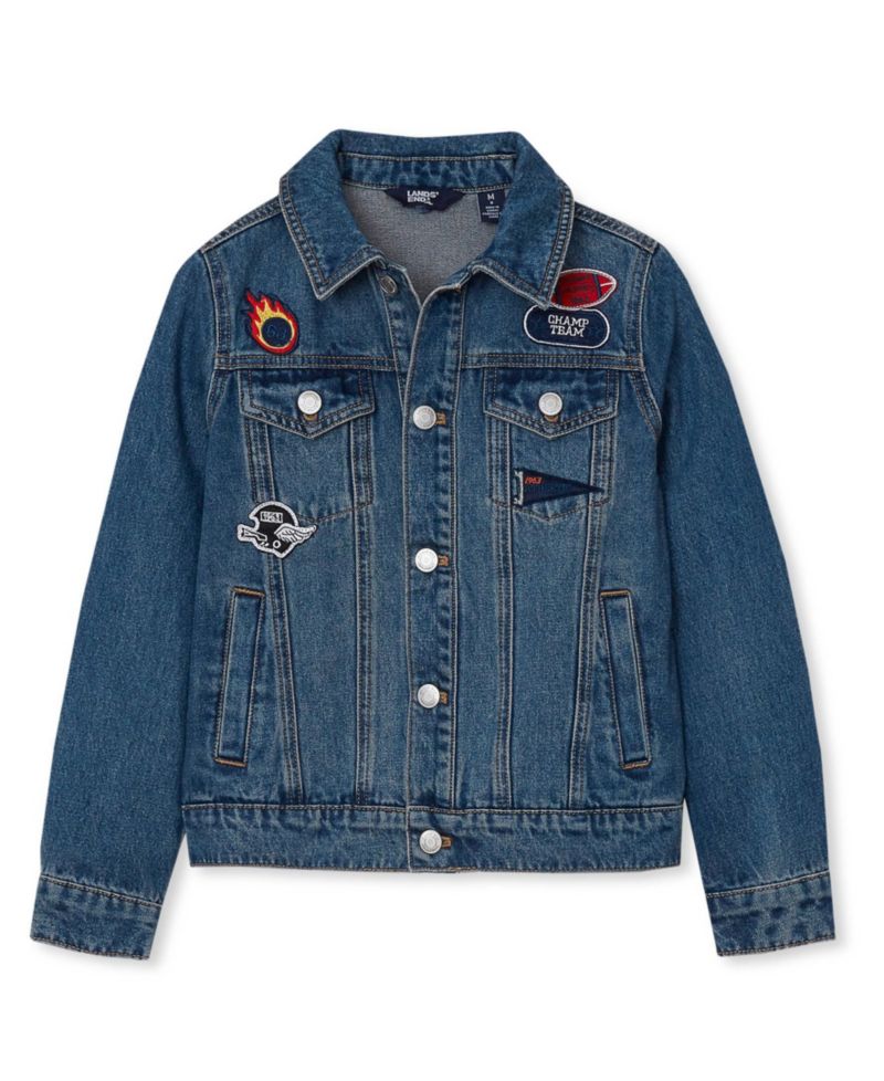 Men's Boys Patch Denim Jacket
