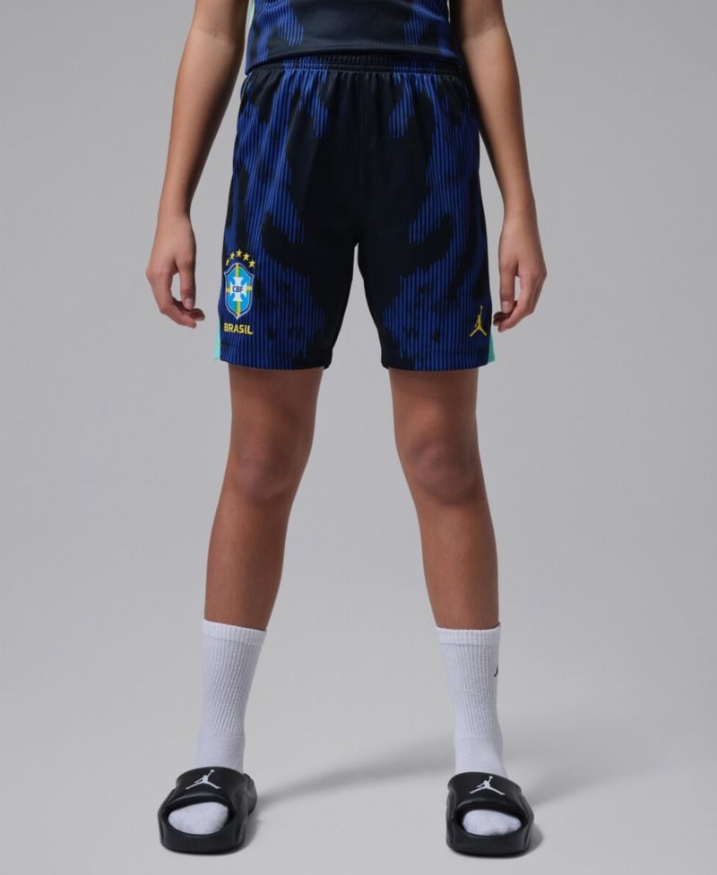 Big Boys and Girls Blue Brazil National Team Dri-FIT Stadium Replica Shorts