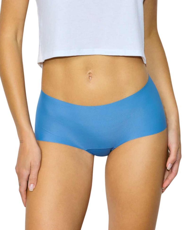 Seamless Cotton-Lined Gusset BreatheSoft Boyshort Panty, 6J1281B