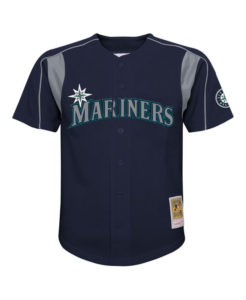 Big Boys and Girls Felix Hernandez Navy Seattle Mariners Mesh Batting Practice Jersey