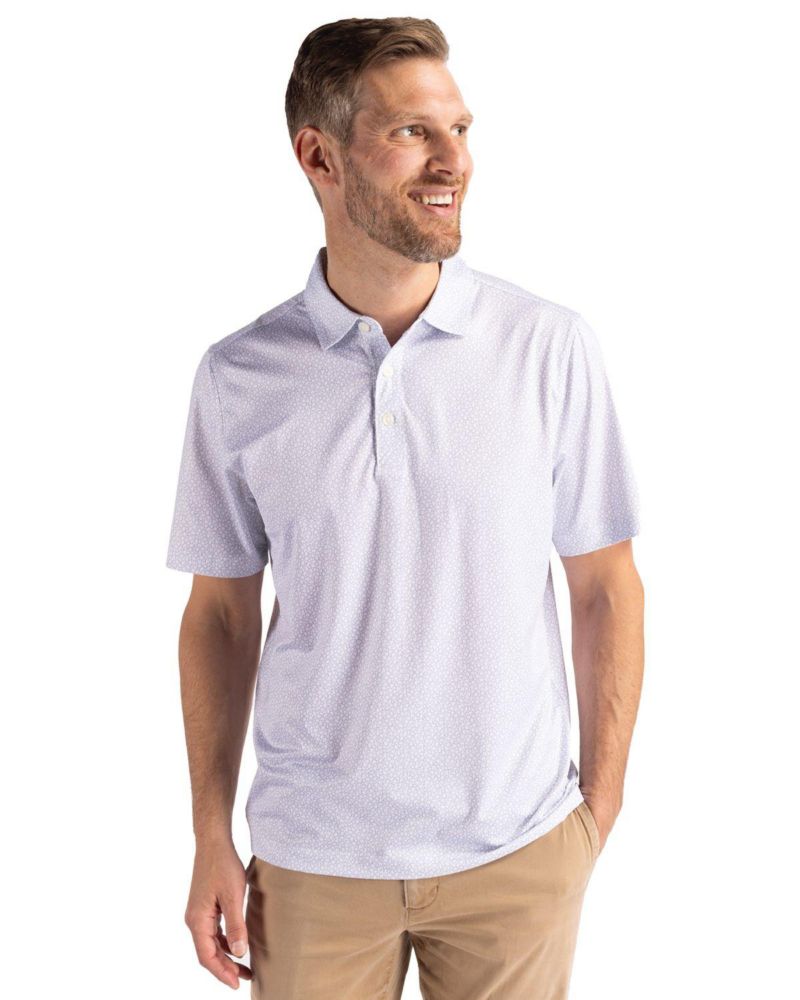 Men's Pike Eco Pebble Print Stretch Recycled Polo shirt