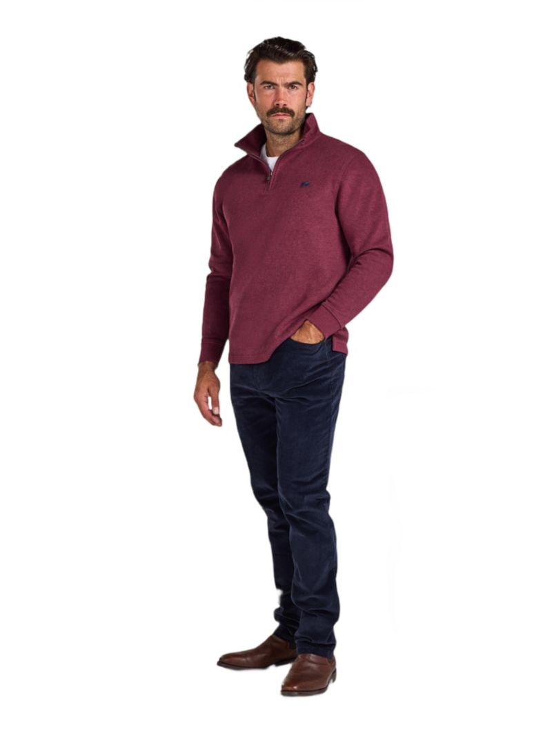 Men's Big & Tall French Rib Quarter Zip Classic-Fit Cotton-Blend Sweatshirt