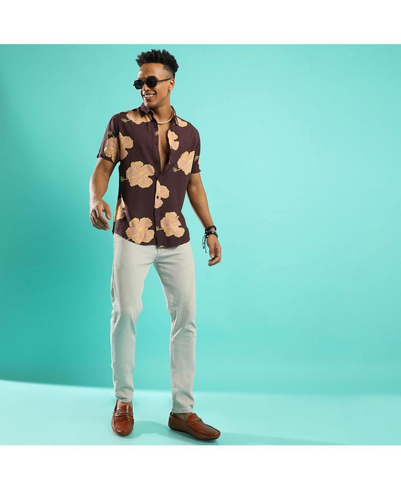 Men's Hibiscus Print Shirt