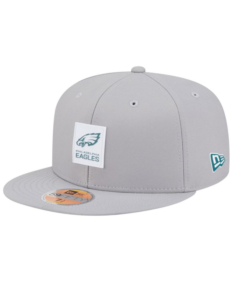 Men's Gray Philadelphia Eagles 2025 Sideline 59FIFTY Fitted Hat