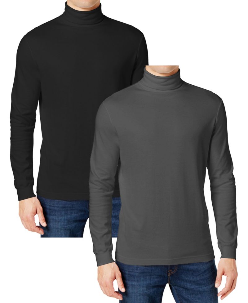 Men's 2-Pack Long Sleeve Turtle Neck T-Shirt