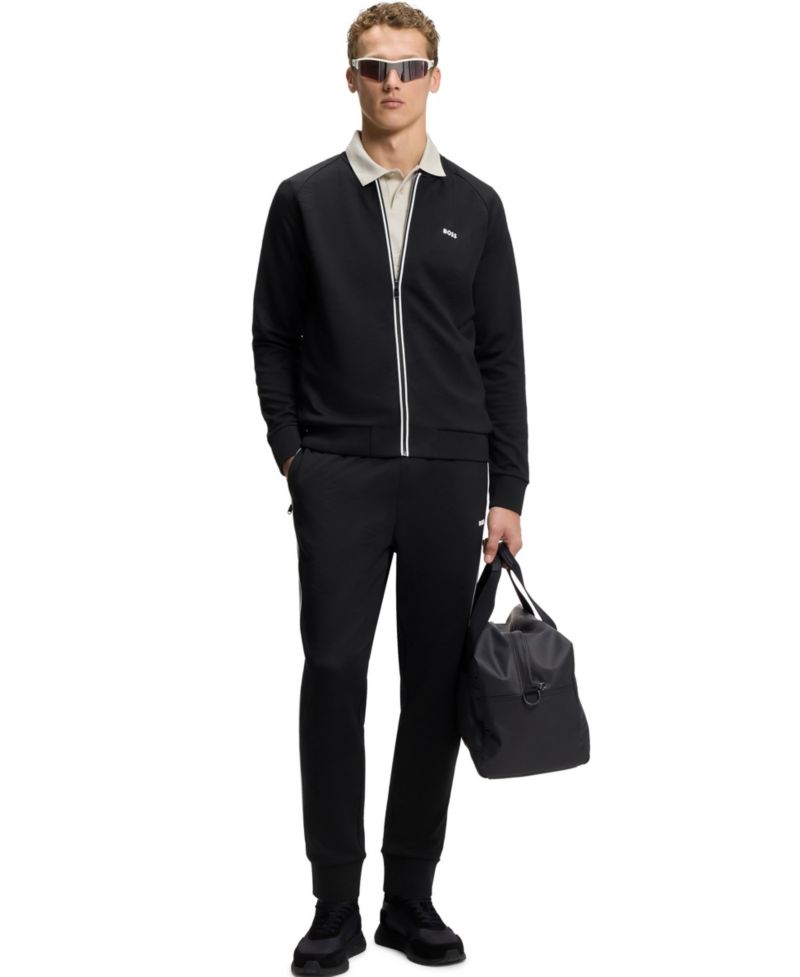 Men's Triangle-Jacquard Zip-Up Sweatshirt