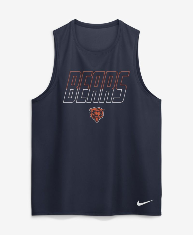 Men's Navy Chicago Bears Kickoff Miler Dri-FIT Tank&iquest; Top