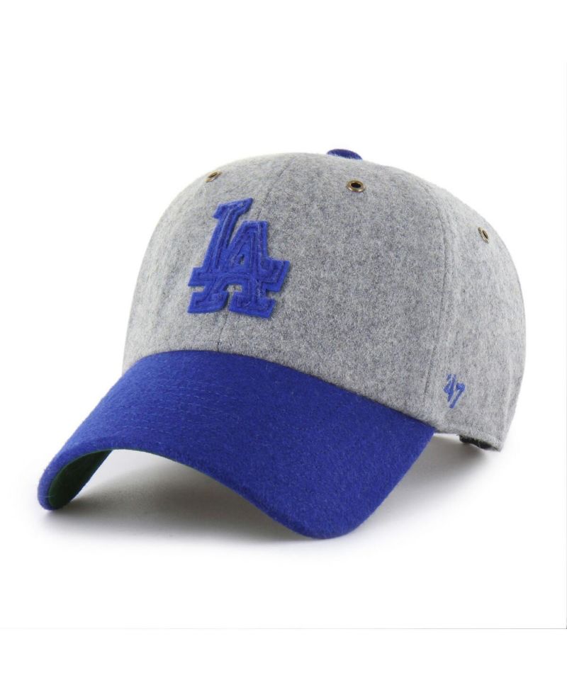Men's Gray/Royal Los Angeles Dodgers Golden Age Wool Clean Up Adjustable Hat