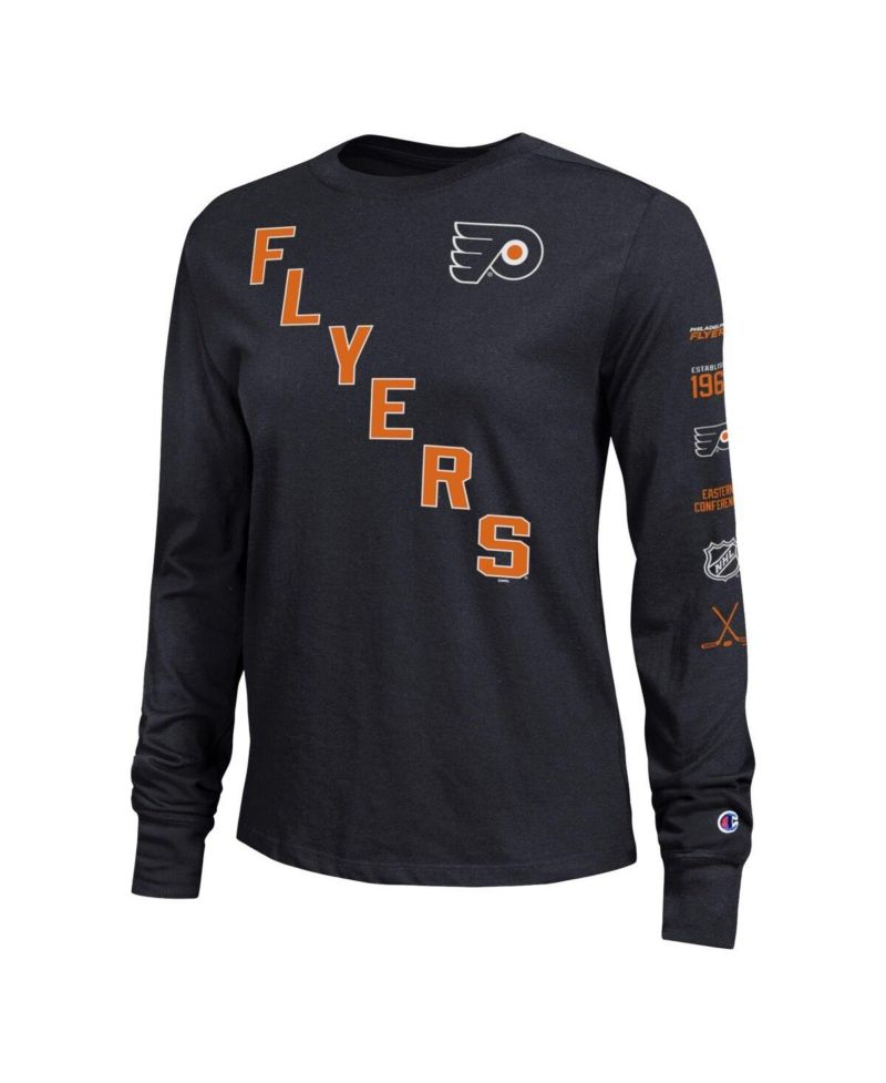 Women's Black Philadelphia Flyers 2-Hit Long Sleeve T-Shirt
