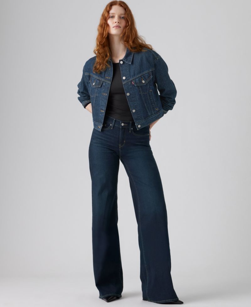 Plus Size Mid Rise 318 Shaping Wide-Leg Jeans