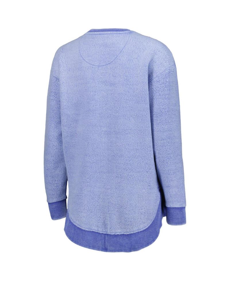 Women's Royal Kansas Jayhawks Ponchoville Pullover Sweatshirt