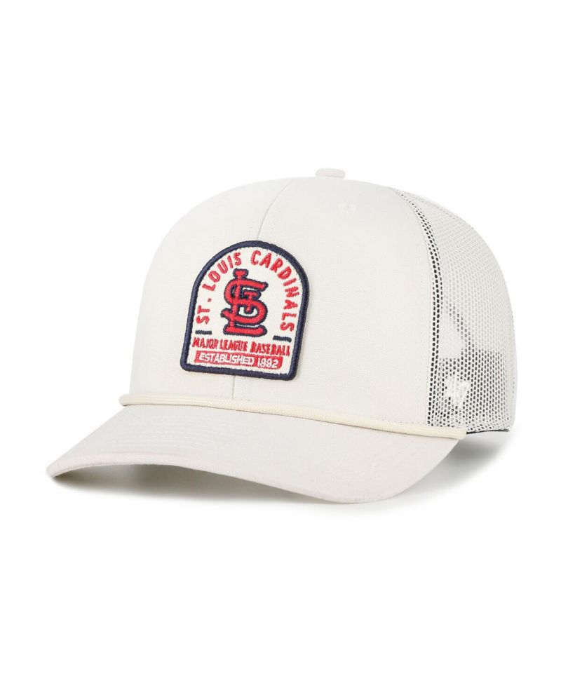 Men's Cream St. Louis Cardinals Gravestone Adjustable Trucker Hat
