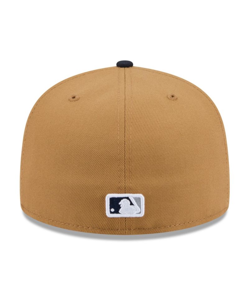 Men's Tan New York Yankees Fruit Sticker 59FIFTY Fitted Hat