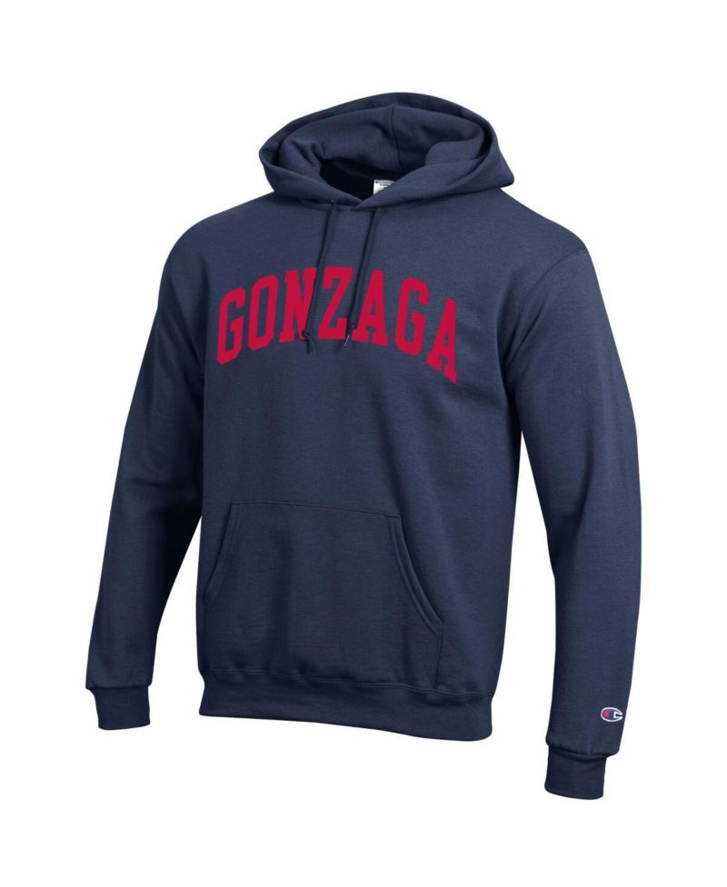 Men's Navy Gonzaga Bulldogs Basic Arch Fleece Pullover Hoodie