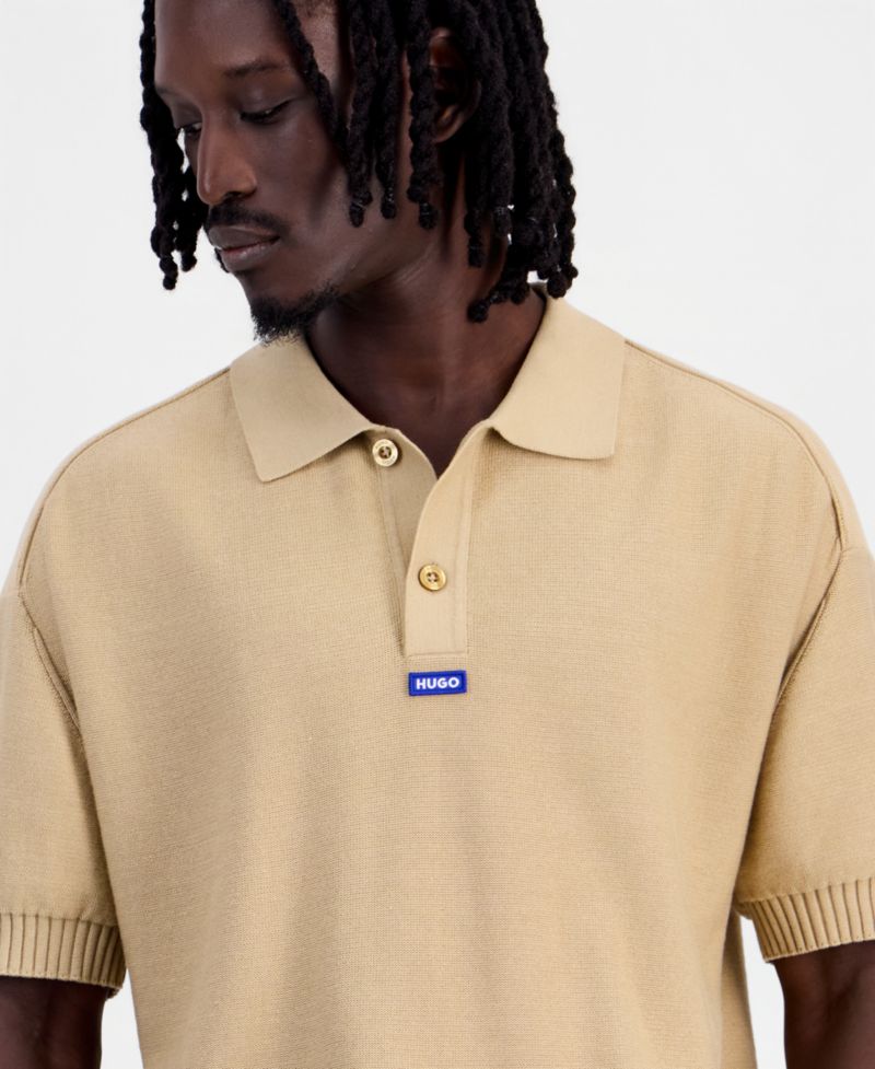 HUGO by Men's San Knit Regular-Fit Polo Shirt