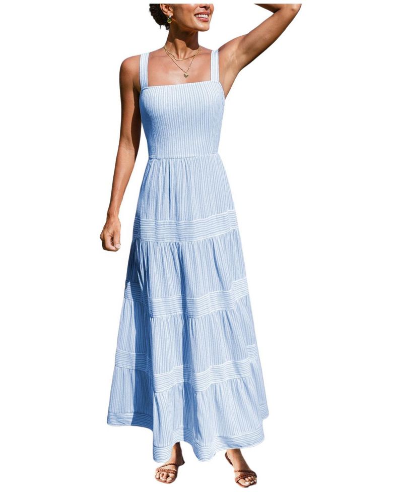 Women's Not Sorry Striped Maxi Beach Dress